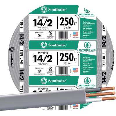 Southwire 250 Ft. 14 AWG 2-Conductor UFW/G Electrical Wire