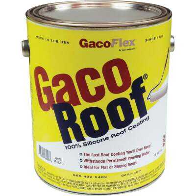 GacoFlex GacoRoof VOC-Compliant Silicone Roof Coating, White, 1 Gal.